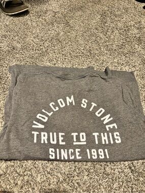 Volcom Grey Long Sleeve with White Arch Logo